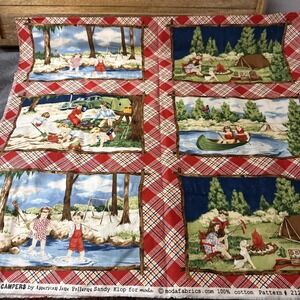 Moda Fabric Happy Campers American Jane Quilt 23x44 panel OOP Sandy Klop